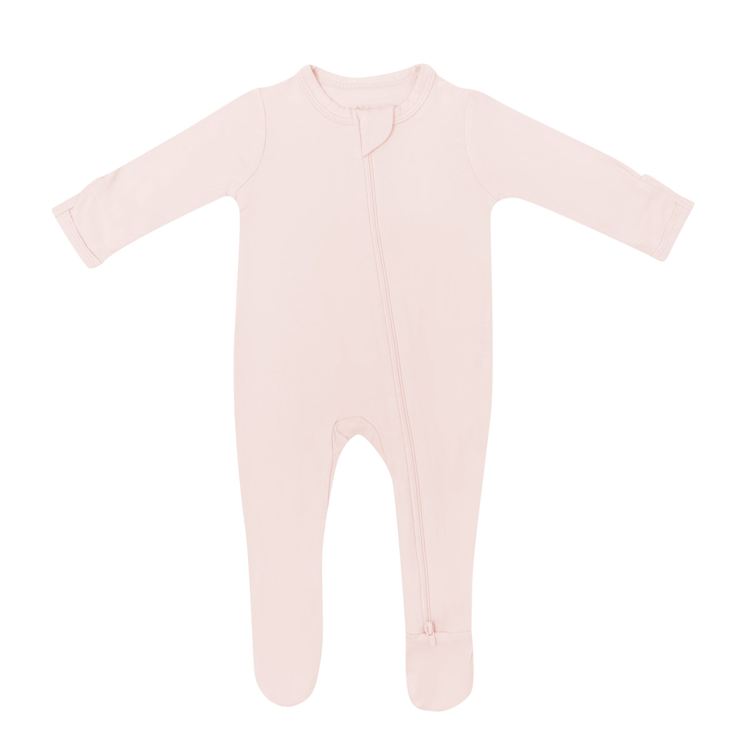 Zippered Footie in Blush - Image 2