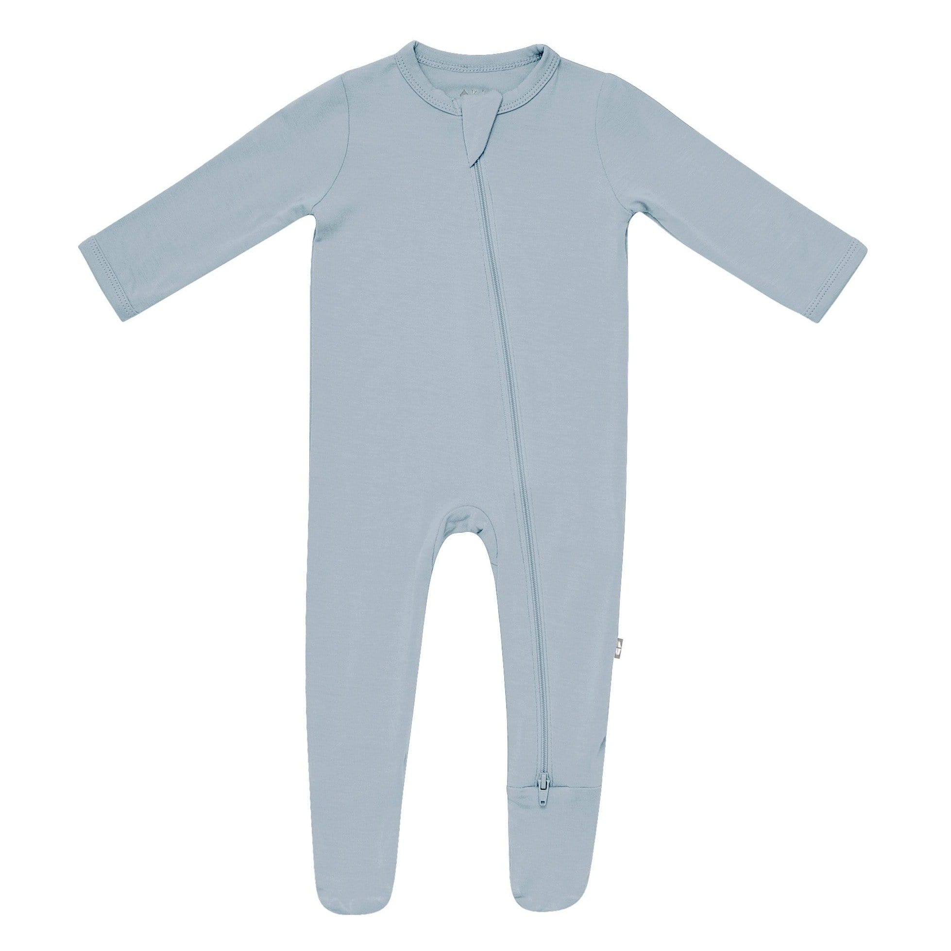 Zippered Footie in Fog - Image 2