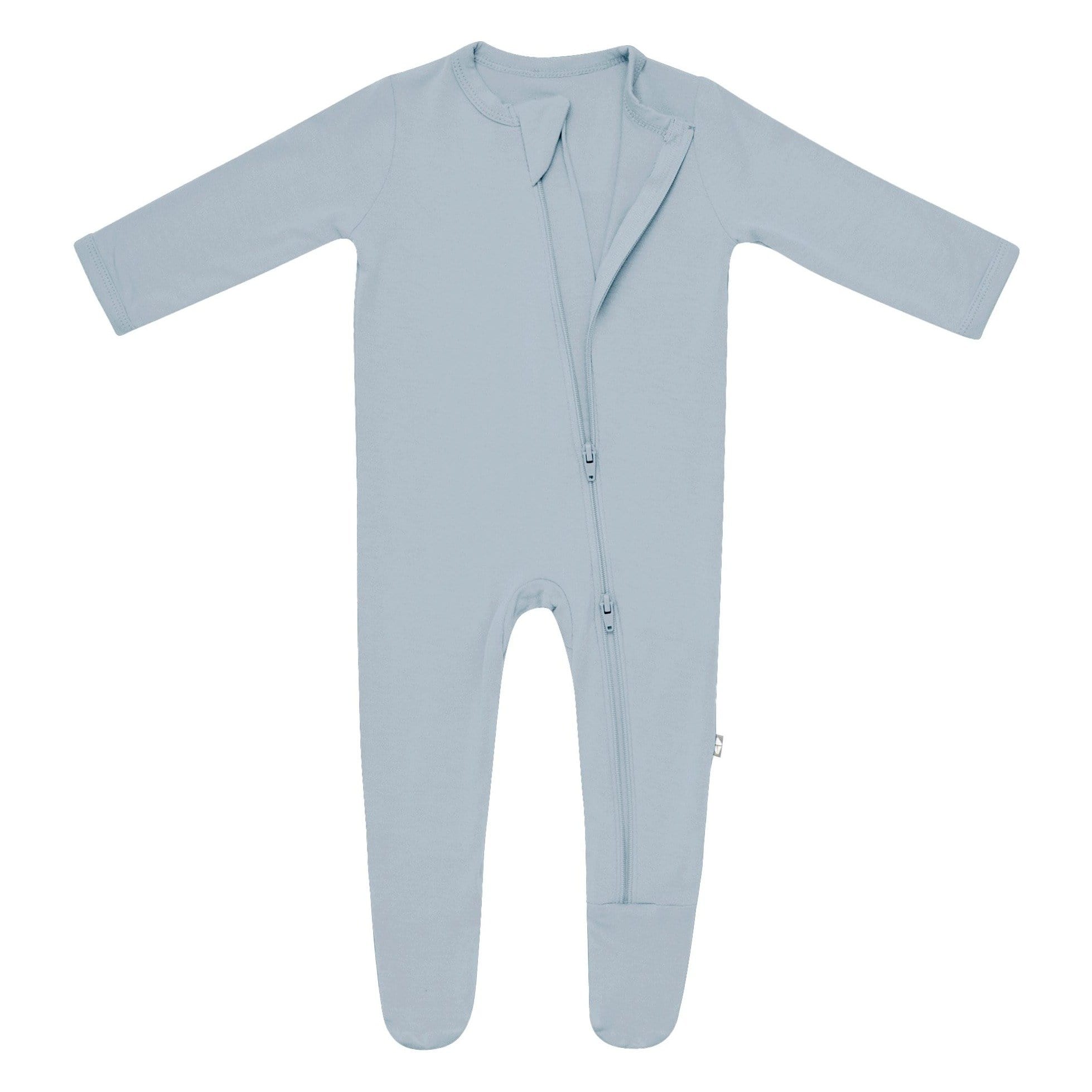 Zippered Footie in Fog - Image 5