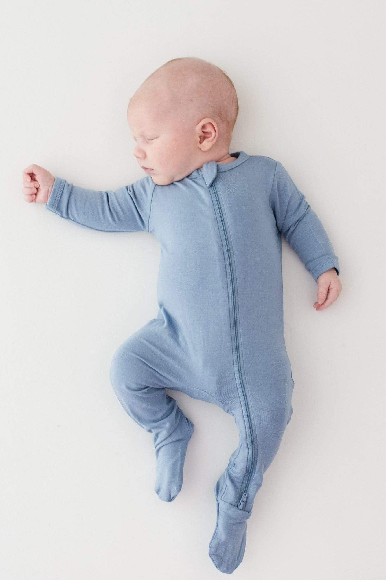 Zippered Footie in Slate