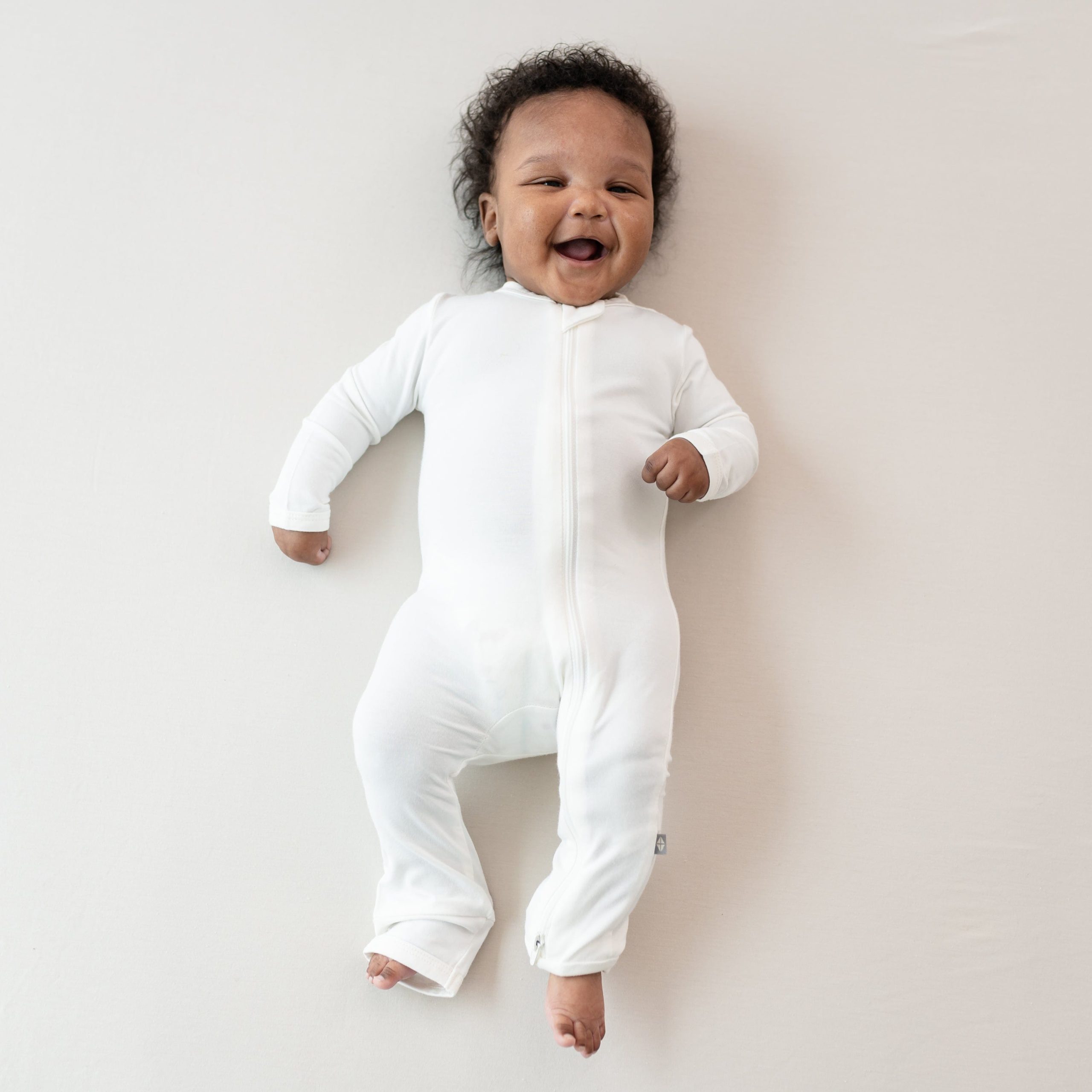 Zippered Romper in Cloud - Image 3