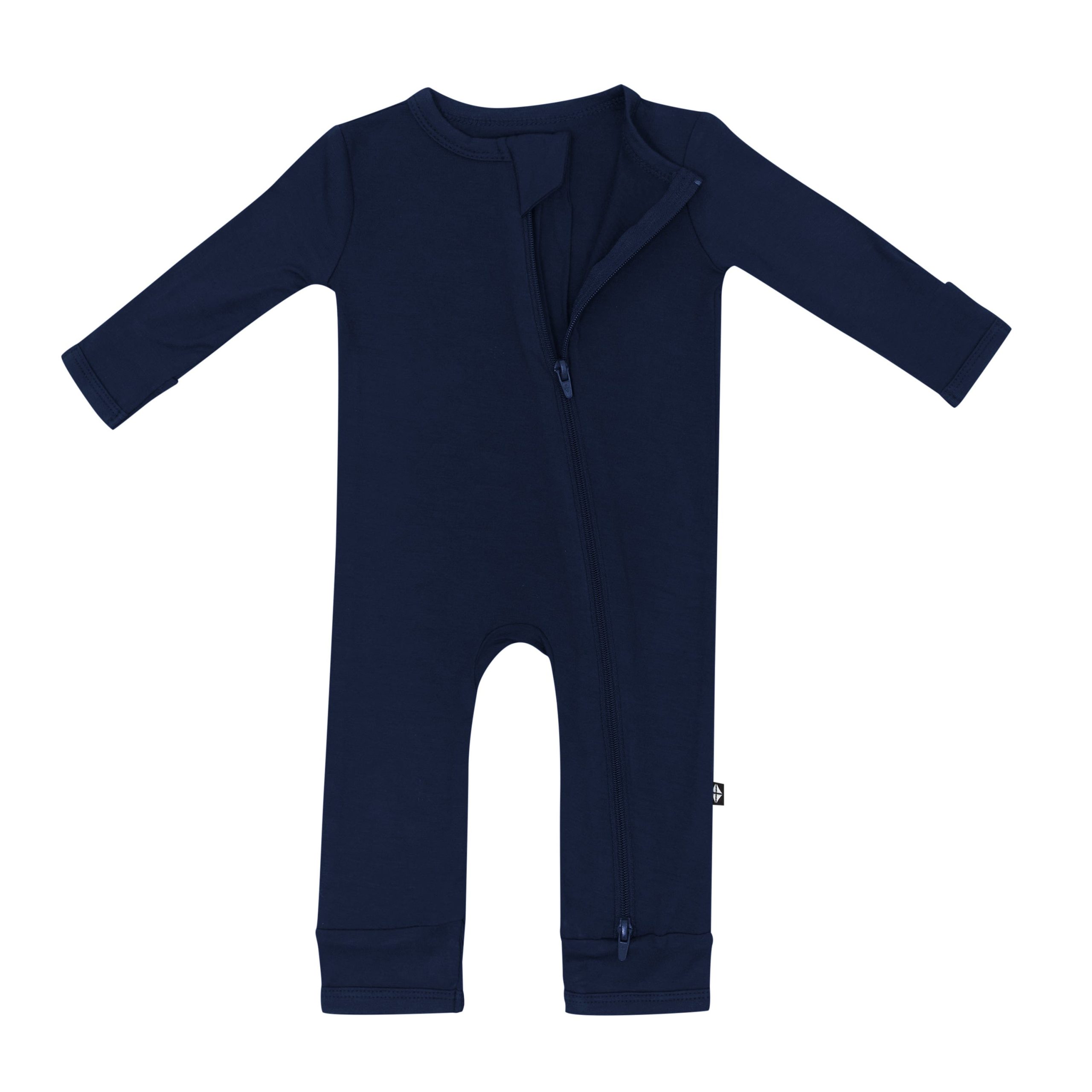 Zippered Romper in Navy - Image 5