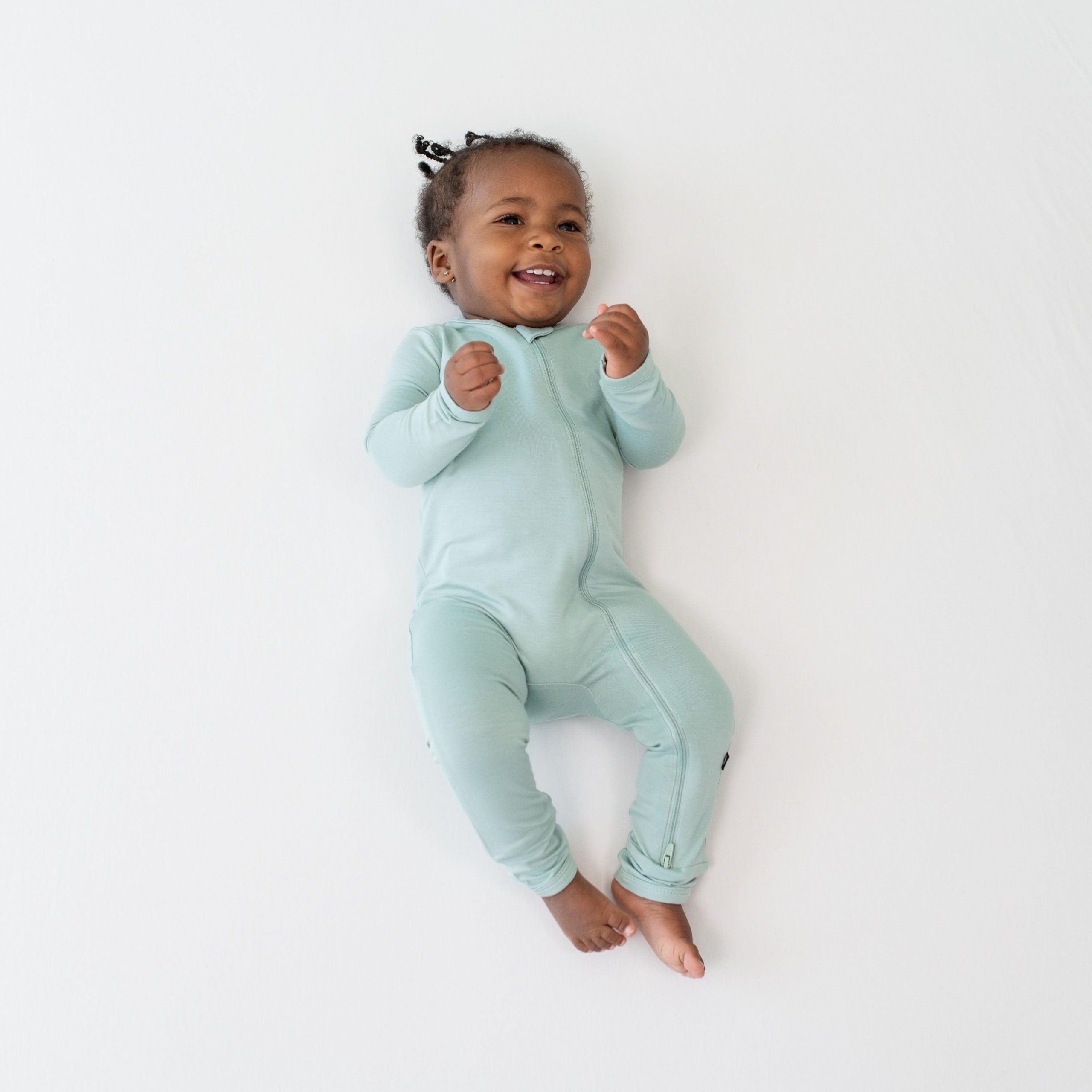 Zippered Romper in Sage - Image 3