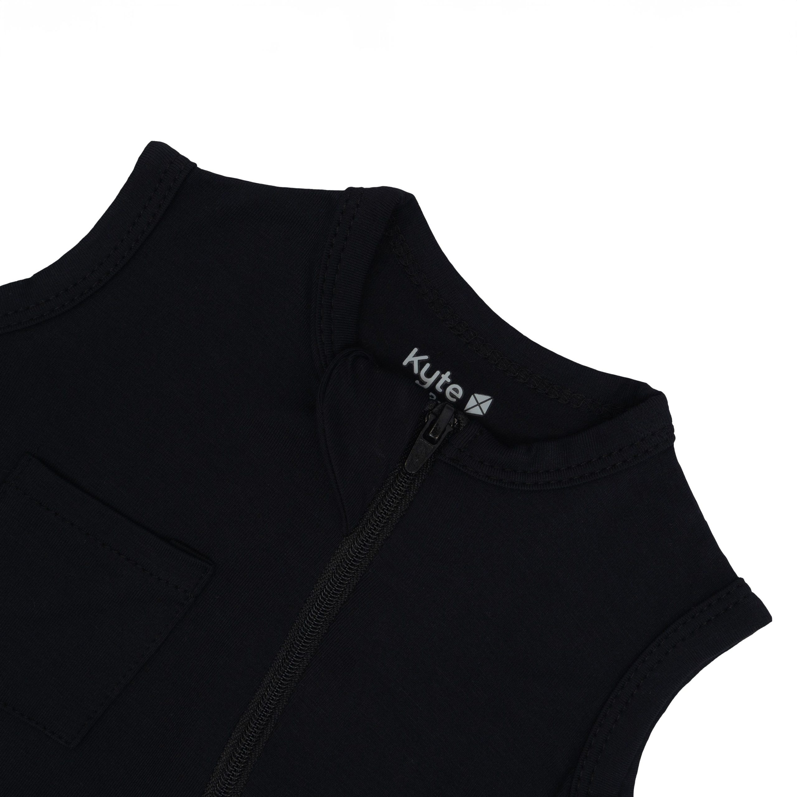 Zippered Sleeveless Romper in Midnight - Image 6